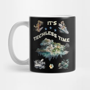 Techless Time Beach Surfer Tropical Island Mug